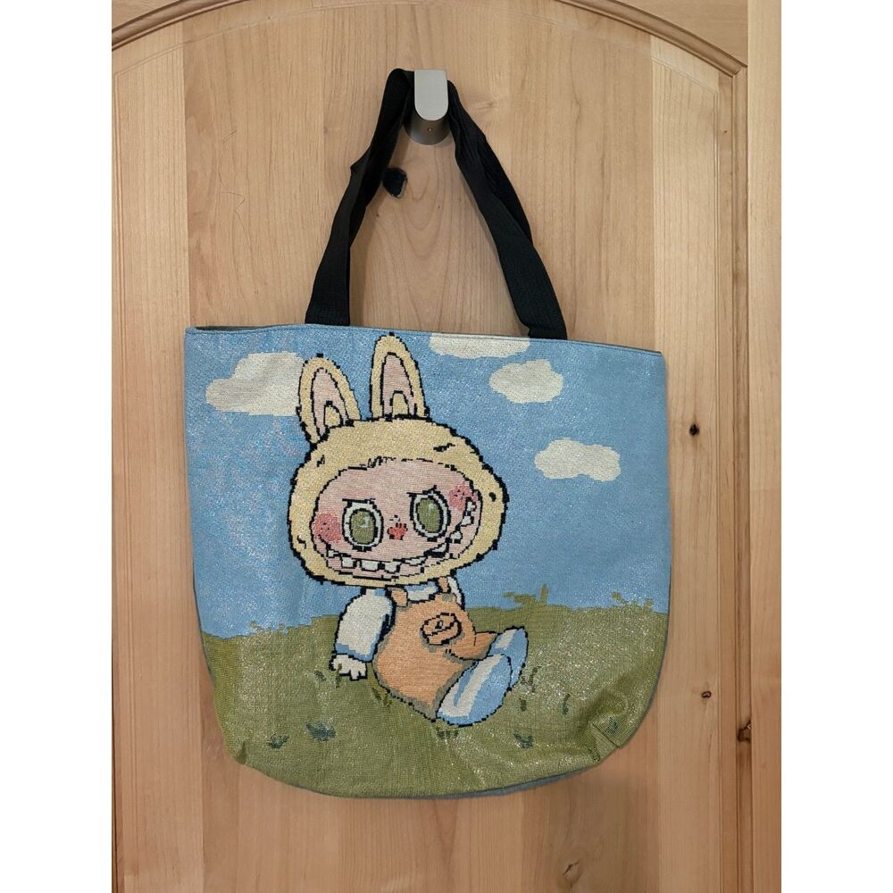 Labubu "The Monsters" Bunny Costume Woven Canvas Tote Bag EUC